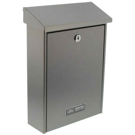 marine grade stainless steel post box|Urban Back Opening Stainless Steel Modern Mailbox.